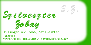 szilveszter zobay business card